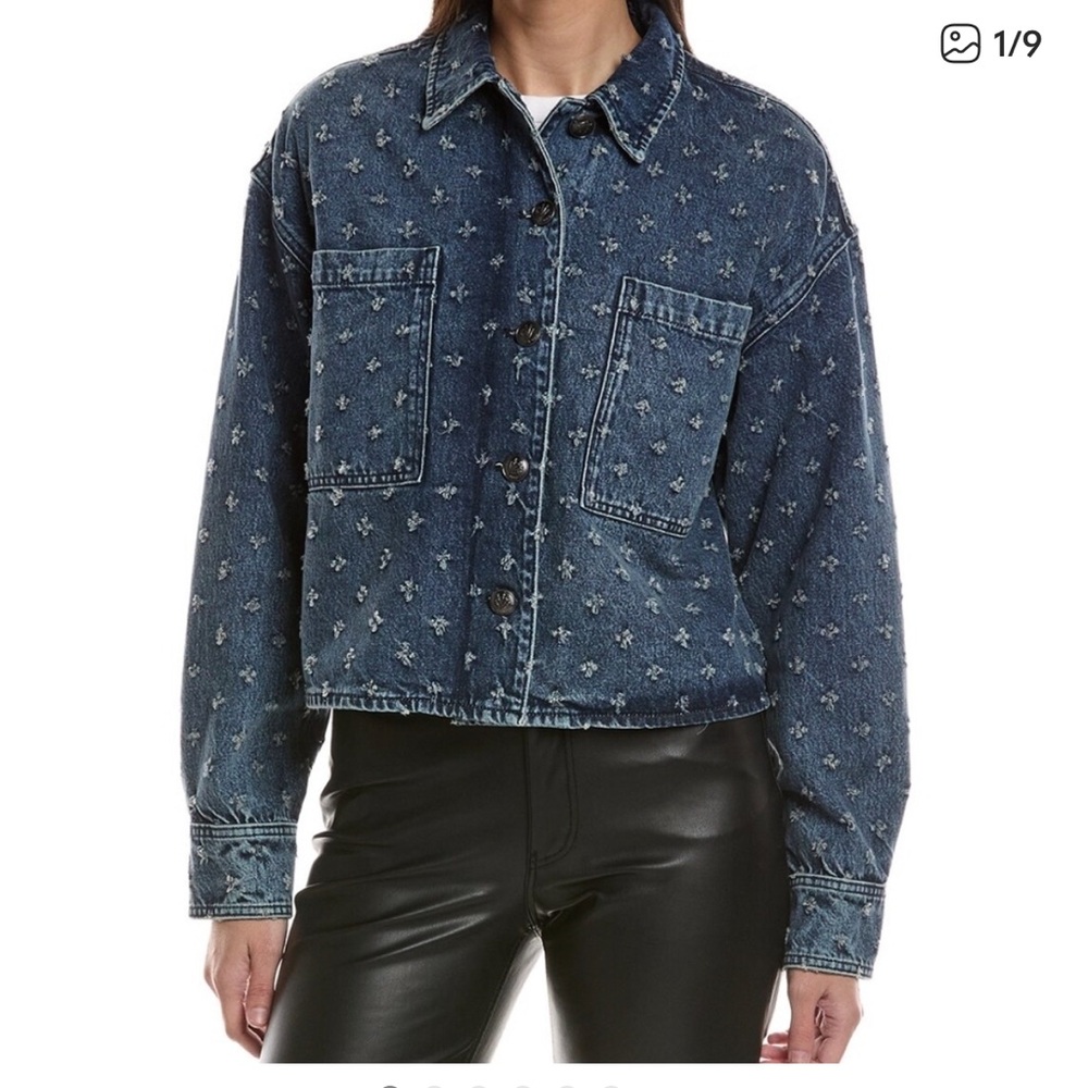 rag & bone Embellished Indigo Denim Jacket